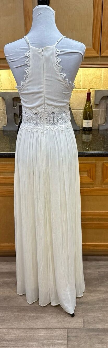 Lulus This is Love White Lace Maxi Dress Wedding NWT Size S - Picture 7 of 10